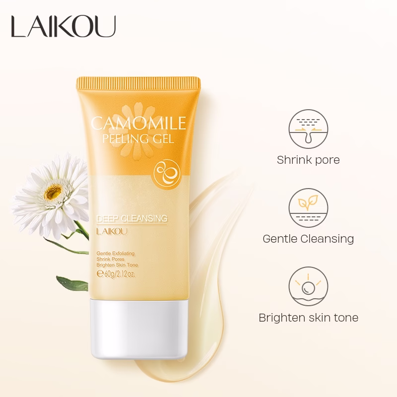 LAIKOU Camomile Gel Esfoliante Facial Descamação Remove Pele Morta 60g