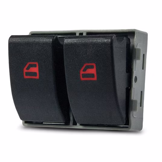 Botão Interruptor Vidro Elétrico Duplo Fox Gol Parati G4 G5 - Estoque Real Fundo Marron - Imagem 2