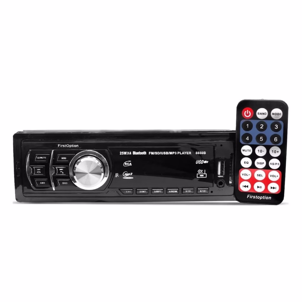 Som Fm Am Automotivo First Option 8850 Com Usb, Bluetooth E Leitor De Cartão Sd - Imagem 2