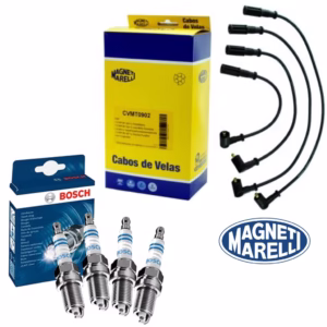 Kit Jogo Cabo E Vela Carro Uno 1.0 8v Mille Econo Flex 2008