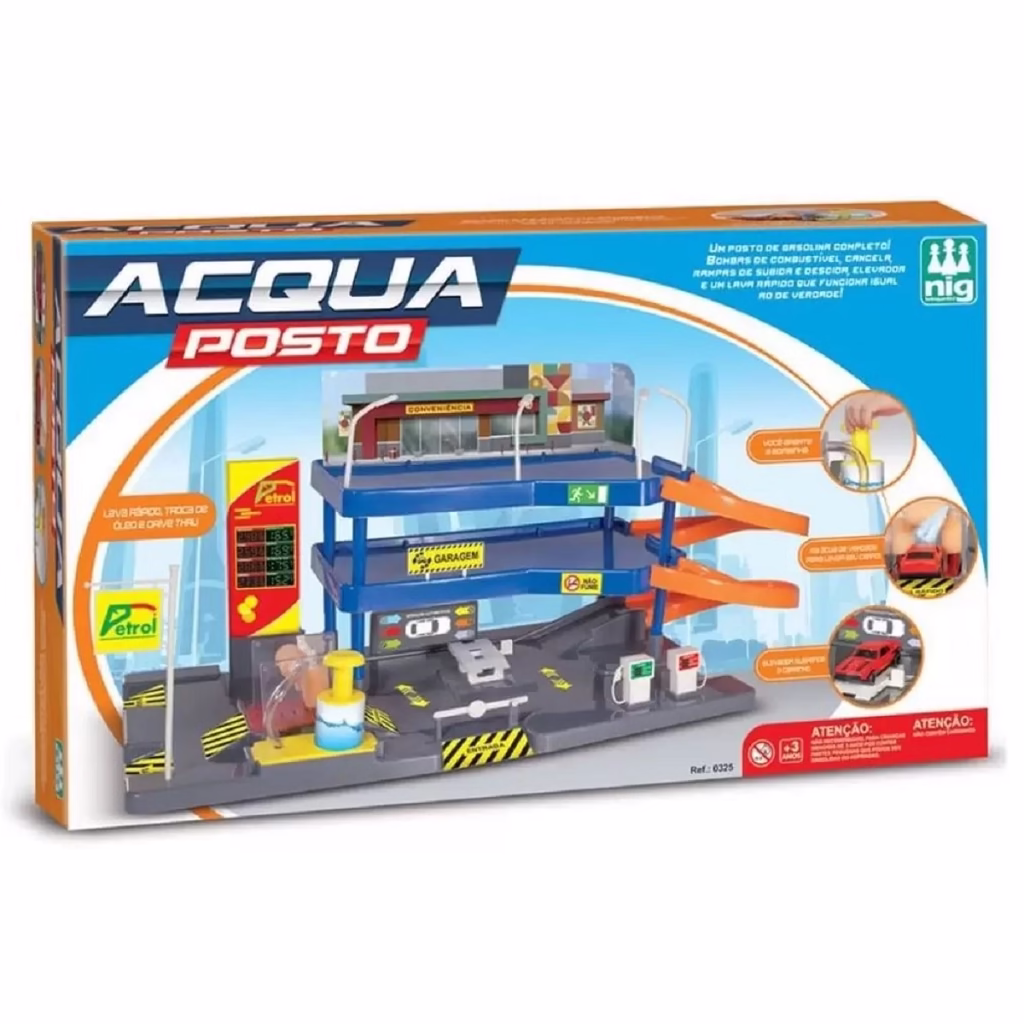 Brinquedo Posto Lava Rápido Acqua Posto Infantil 0325 - Nig Brinquedos - Imagem 2