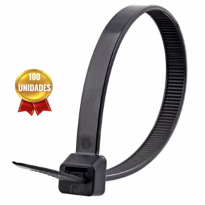 Abraçadeira de Nylon Preta 150 MM x 3,6 MM 100 Unidades AFF3170015 FERRARI