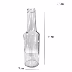 Garrafa de Vidro Long Neck 270ml - 21cm x 5cm - 01 unidade - Rizzo Embalagens