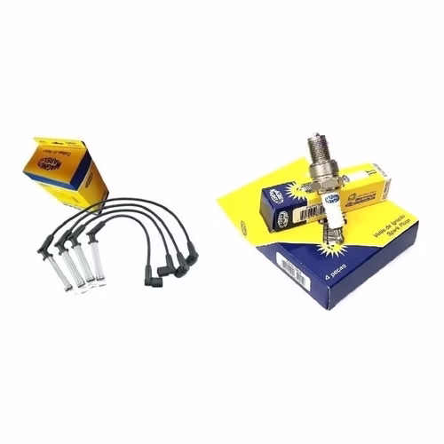 Kit Cabos E Jogo Velas Corsa Celta 1.0 8v Gasolina
