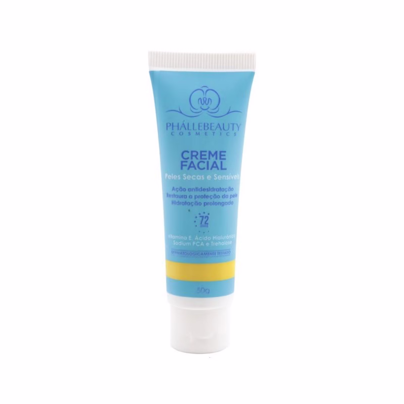 Creme Facial Peles Secas e Sensíveis PhálleBeauty PH0033