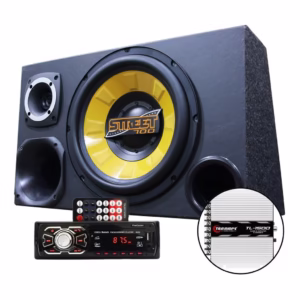 Kit Som Caixa Trio Sub Spyder 700w Aparelho Bluetooth Tl1500