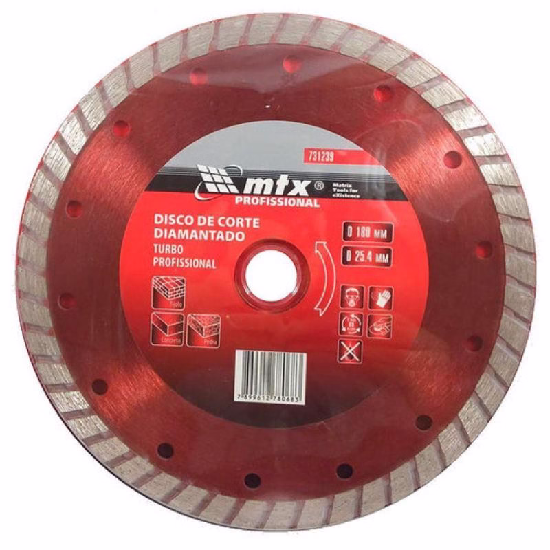 Disco Diamantado 7 POL x 180 MM p/ Cerâmica MTX