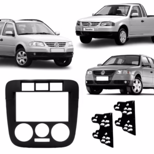 Moldura 2 Din - Gol / Parati / Saveiro G4 - Preto