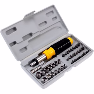 Jogo de Soquetes e Bits com Chave Catraca Kit 40 Peças 8QQ EDA