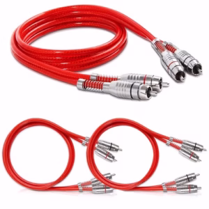 Kit 3 Cabo Rca Stetsom 1 Metro Blindado Banhado Instalação