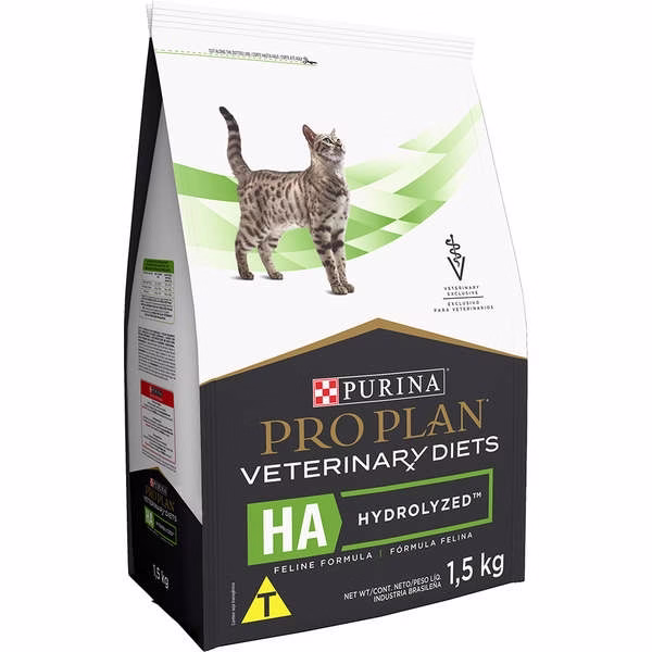 Ração Nestlé Purina Pro Plan para Gatos - Veterinary Diets HA Hydrolyzed 1,5kg