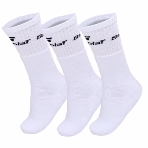 Meia Babolat Cano Médio Basic BB050 Branca 39 ao 42 - Pack com 03 Pares