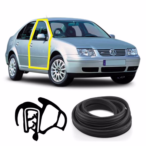 1 Borracha Guarnição Da Porta Do Golf 99 2000 01 02 03 04 05 e Bora 2000 2001 2002 2003 - Imagem 2