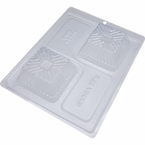 Forma BWB Com Silicone (3 partes) Para Chocolate Cód. 10109 - Bolo Bombom Detalhado 200g.