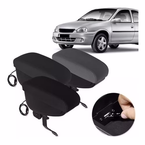 Encosto Descanso Braço Apoio Usb Corsa Classic 2003 A 2016