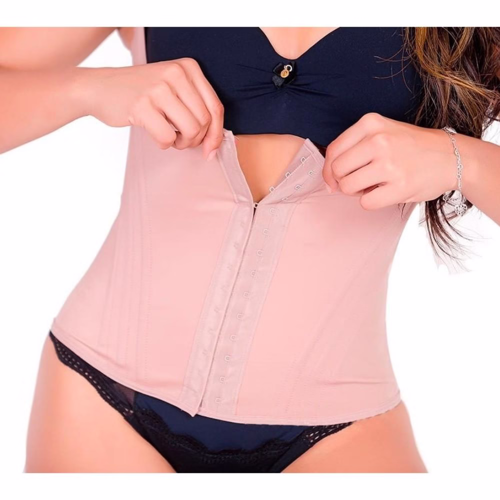 Cinta Faixa Modeladora E Redutora Com 12 Barbatanas Unissex Postural Para Treinar De Tecido Confortável - Imagem 2