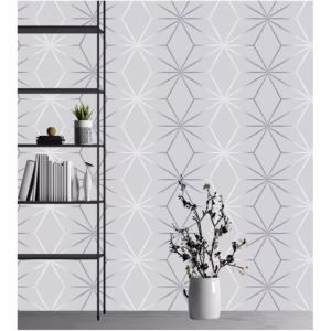Papel de parede adesivo autocolante geométrico silver