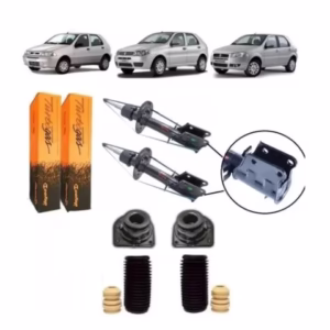 Par Amortecedor Dianteiro Cofap + Kit Batente Palio 2001 até 2014