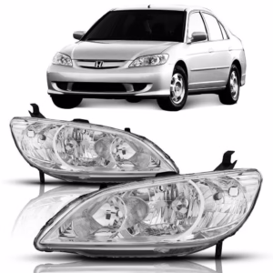 Par Farol Civic 2004 2005 2006 Foco Duplo Cromado