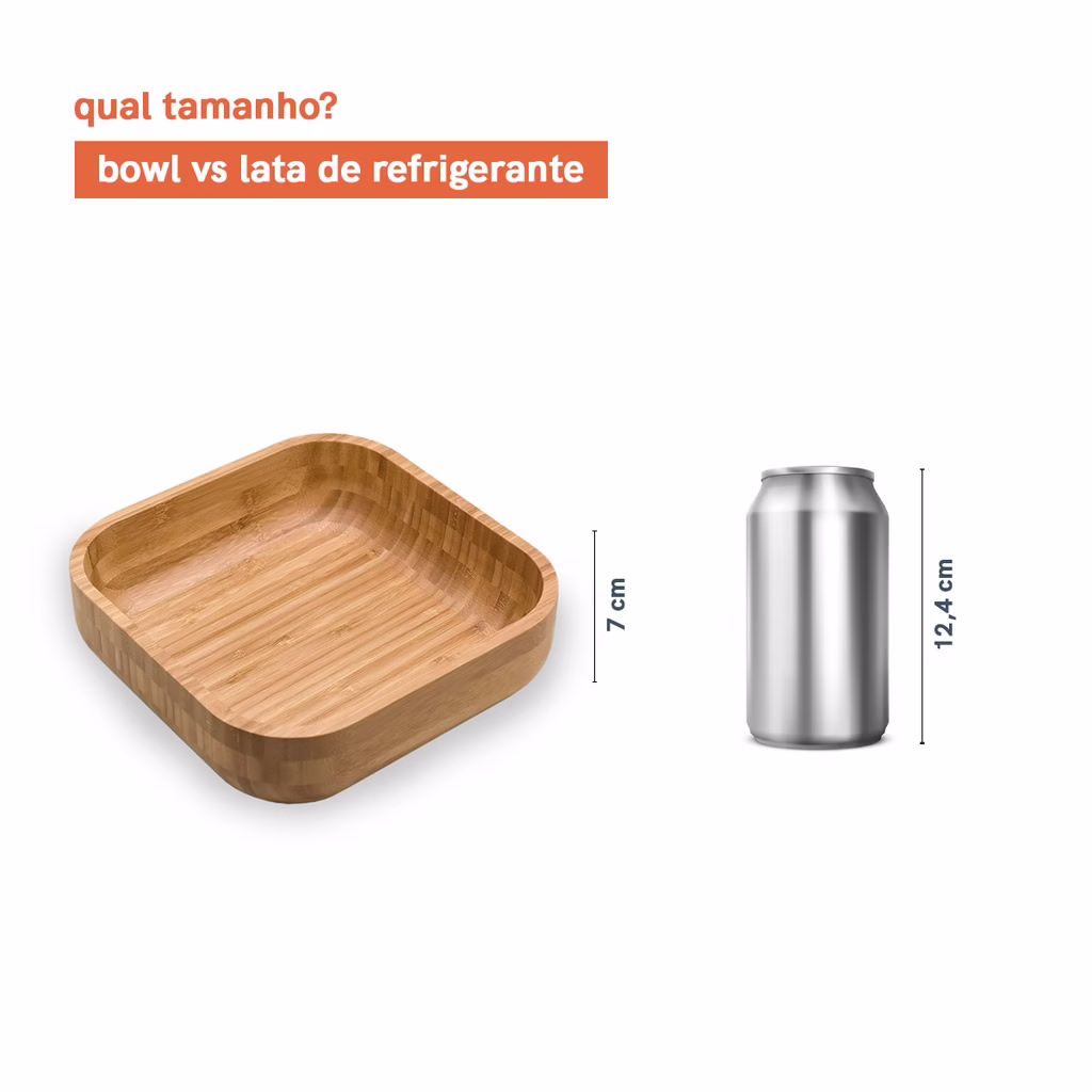 Kit 3 bowls quadrados de bambu - Oikos - Imagem 2