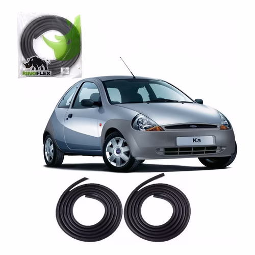 Kit Com 2 Borrachas Para Porta + Porta mala do Ford Ka1997,1998,1999,2000,2001,2002,2003,2004,2005,2006 e 2007 - Imagem 2