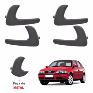 Kit 4 Maçanetas Puxador Interno Porta Gol Parati G2 G3 Metal