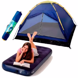Barraca Camping 4 Pessoas IMPORTWAY com Colchão Inflável Solteiro