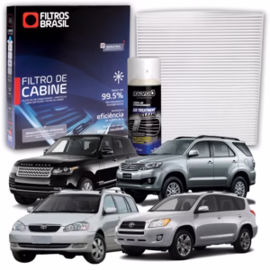 Filtro de Cabine para Range Rover / Hilux / Rav-4 + Higienizador Limpa Ar Tipo Granada