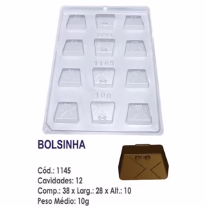 Forma Simples Bolsinha 1145 em Acetato BWB Para Bombom e Doces de Chocolate e Confeitaria Doceira Saldão