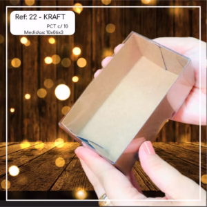 10~50  Caixas Embalagem Para Doces Com Visor em  Acetato KRAFT 10x6x3 - Ref. 22 ( Chocobraz )//