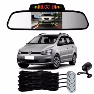 Sensor De Ré + Espelho Camera Ré Vw Spacefox Prata