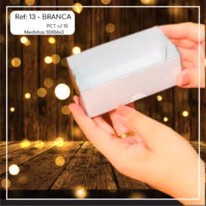 10 ~50 Caixas Embalagem Para Doces Com Visor em  Acetato BRANCA 10x6x3 - Ref. 13( Chocobraz )//