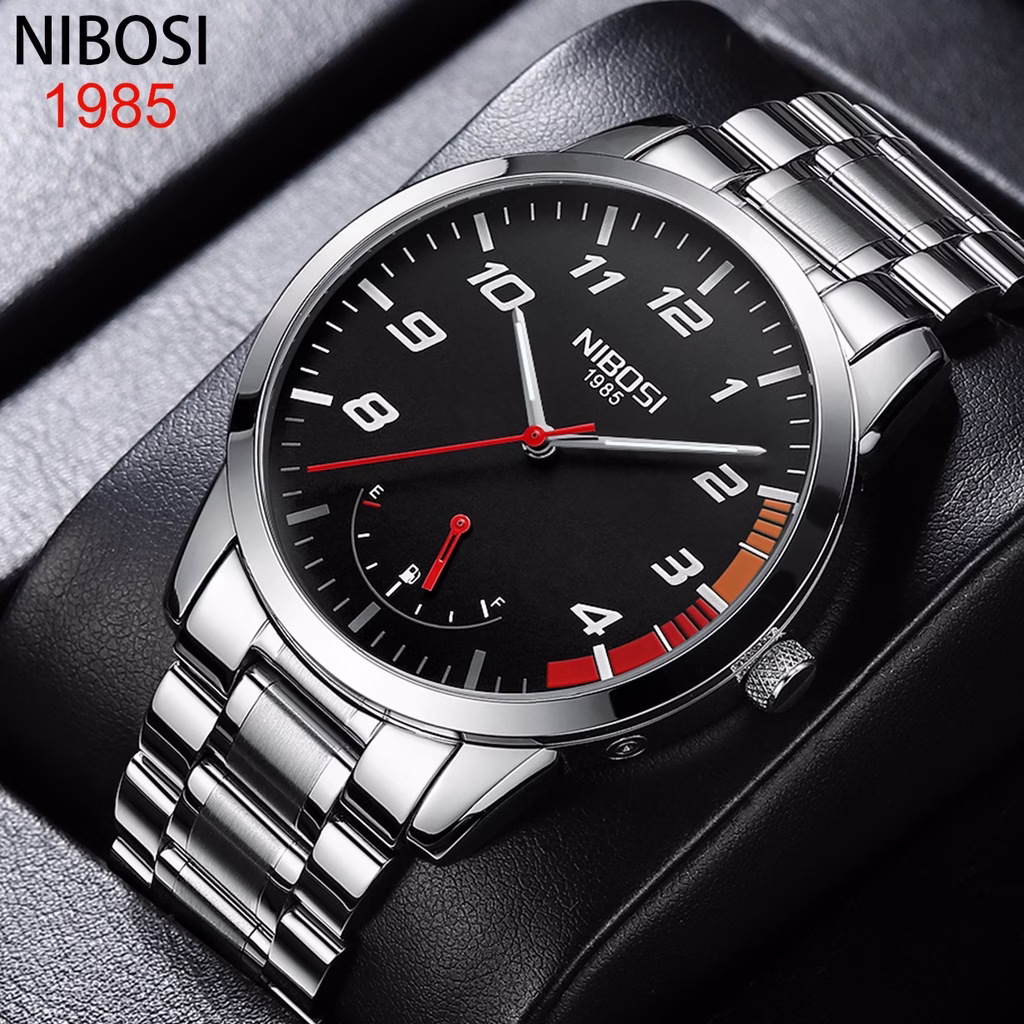 NIBOSI 2022 Relógio De Quartzo Masculino Esportivo À Prova D'água