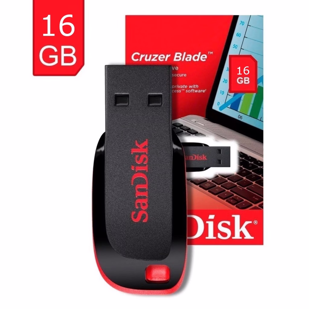 Sandisk Pen Drive 16gb Alta Velocidade USB 2.0 Original Flash Drive