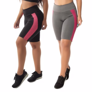 Kit 2 Bermudas Tela Suplex Academia Sem Transparência