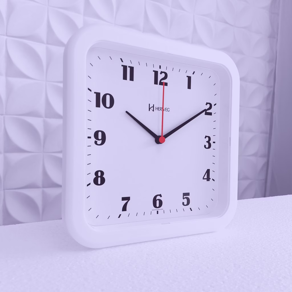 Relogio Parede Herweg Decorativo Para Sala Cozinha Escritório e Hotel Modelo 6145 - Imagem 2