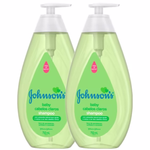 Kit com 2 Shampoo Johnson's Baby Cabelos Claros 750ml