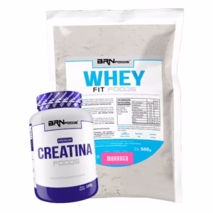 Kit Whey Protein Fit Foods 500g + Premium Creatina com Maltodextrina 100g - BRN Foods