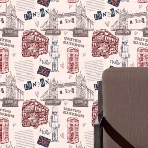 Papel de Parede Adesivo Lavável Reino Unido Londres Inglaterra Autocolante