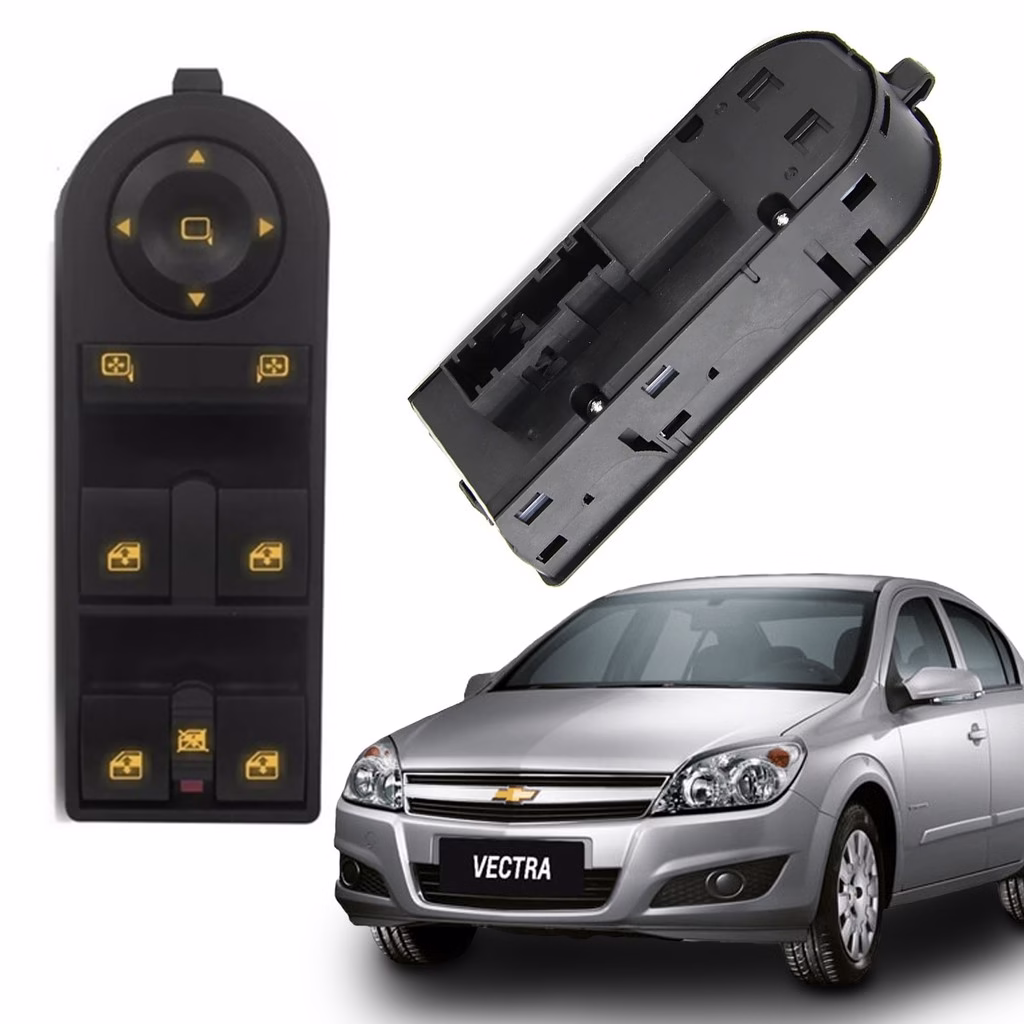 Botão Comando Quadruplo Interruptor Vidros Retrovisor Eletrico Vectra 2006 até 2012