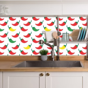 PAPEL DE PAREDE PARA COZINHA PIMENTAS