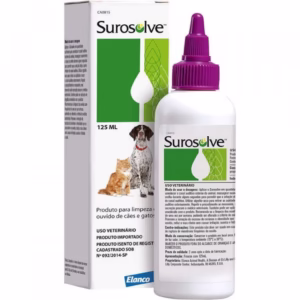 Surosolve 125mL - Solução de Limpeza Auricular P/ Cães e Gatos