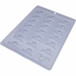 Forma Simples CARAMUJO LESMA - 9766  em Acetato BWB Para Bombom e Doces de Chocolate e Confeitaria Doceira Saldão