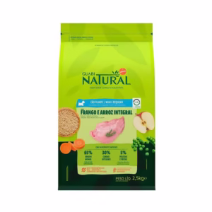 Ração Guabi Natural Cães Filhotes Porte Mini e Pequeno Frango e Arroz Integral 2,5kg