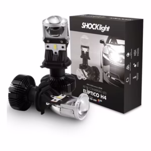 Lâmpada Automotiva De Led H4 Mini Projetor Canhão Eliptico Shocklight