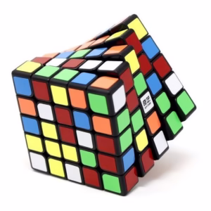 Cubo Mágico Profissional 5x5x5 QiYi QiZheng Preto Original Regulado e Lubrificado