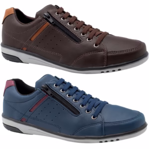 Kit 2 Dois Pares Sapatenis Ziper E Cadarço Casual Preço Bom 750