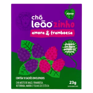 Chá Leãozinho Água Gelada Kids Amora e Framboesa 10 Sachês