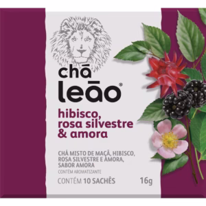 Chá Leão Premium - Hibisco, Rosa Silvestre e Amora 10 Sachês