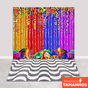 Fundo Fotográfico Carnaval Calçada Ipanema Em Tecido CNV-148